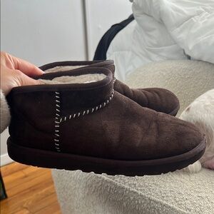 Madhappy x UGG Dark Brown Suede Shearling-Lined Ankle Boots